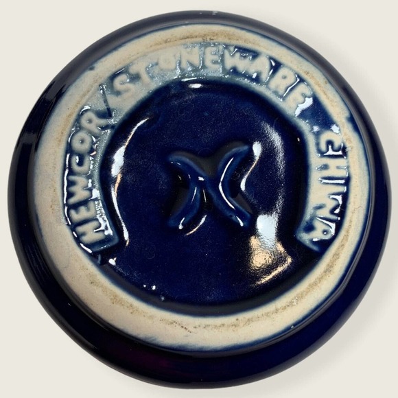 Newcor Stoneware Sugar And Creamer Set Cobalt Blue China Mid Century Modern - Picture 12 of 12